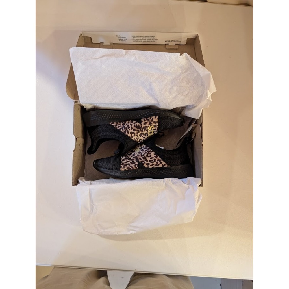 Adidas Women's Puremotion Adapt Running‎ Shoe Black/Leopard Size 5 - New - Picture 3 of 4